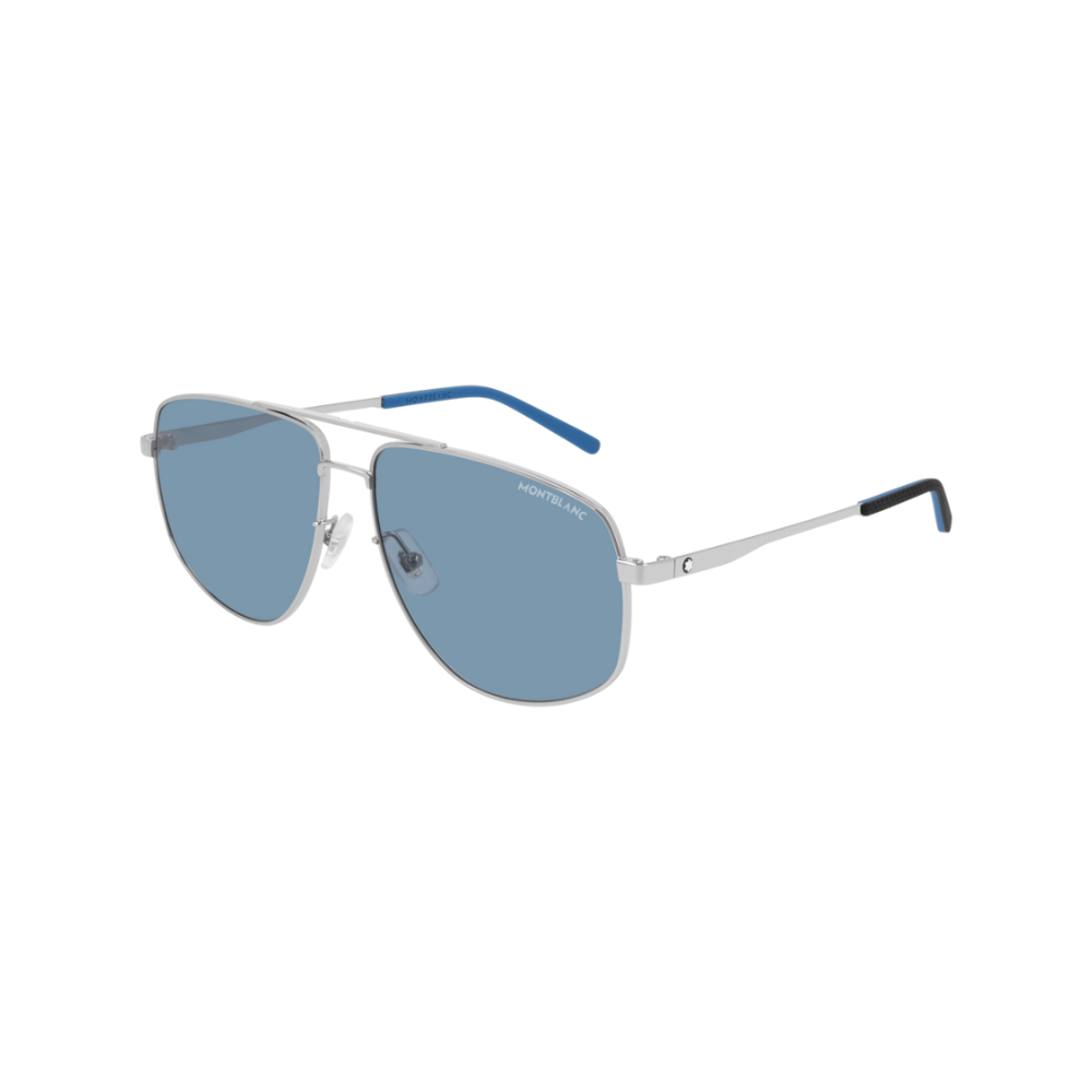 Montblanc Sunglass Man Silver Blue MB0102S-003