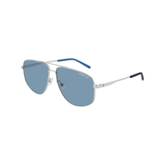 Montblanc Sunglass Man Silver Blue MB0102S-003