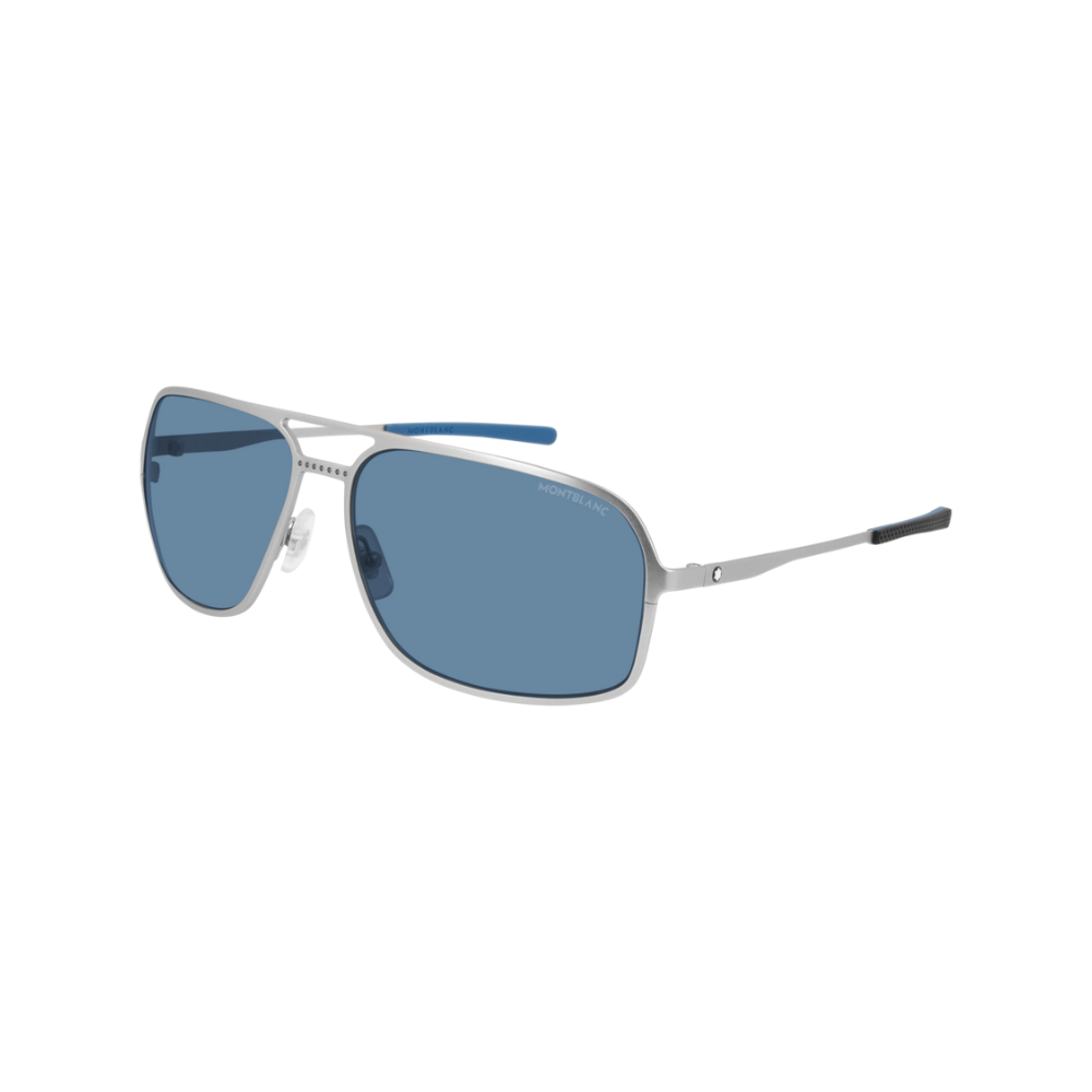 Montblanc Sunglass Man Silver Blue MB0104S-003