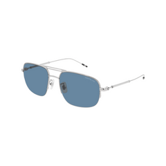 Montblanc Sunglass Man Silver Blue MB0109S-004