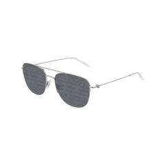 Montblanc Sunglass Man Silver Smoke MB0096S-005