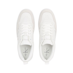 Calvin Klein Ym005742 Mens Ftw Basket Low Lth Shoe White