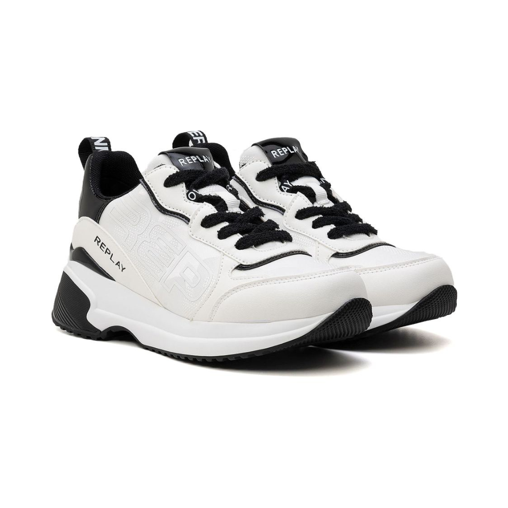 Replay Womens Comet Rep Shoes White And Black