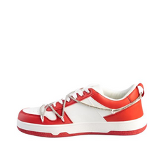 Sissyboy Sh891 Diamond Twirl Colourblock Sneakers Red And White