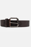 Ben Sherman Target Emboss Leather Belt In Brown