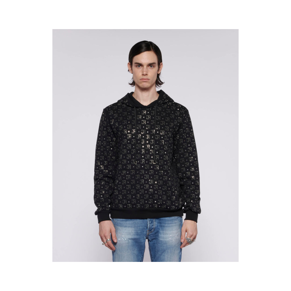 John Richmond Sequin Logo Sweatshirt In Black