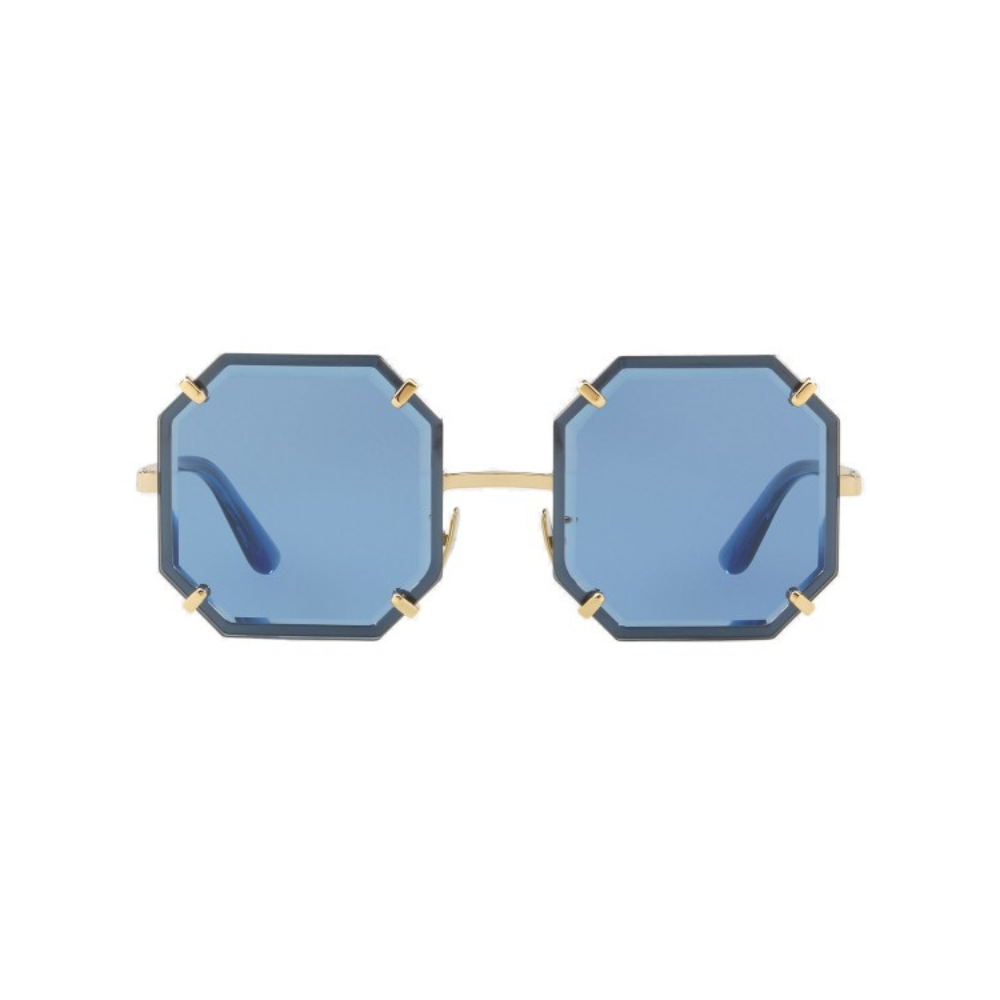 Dolce & Gabana  Sunglasses Gold Frme Blue Lens