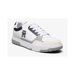 Tommy Hilfiger Fm046951 Mens Basket Street Mix Sneaker White & Grey