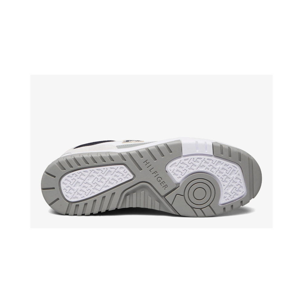Tommy Hilfiger Fm046951 Mens Basket Street Mix Sneaker White & Grey