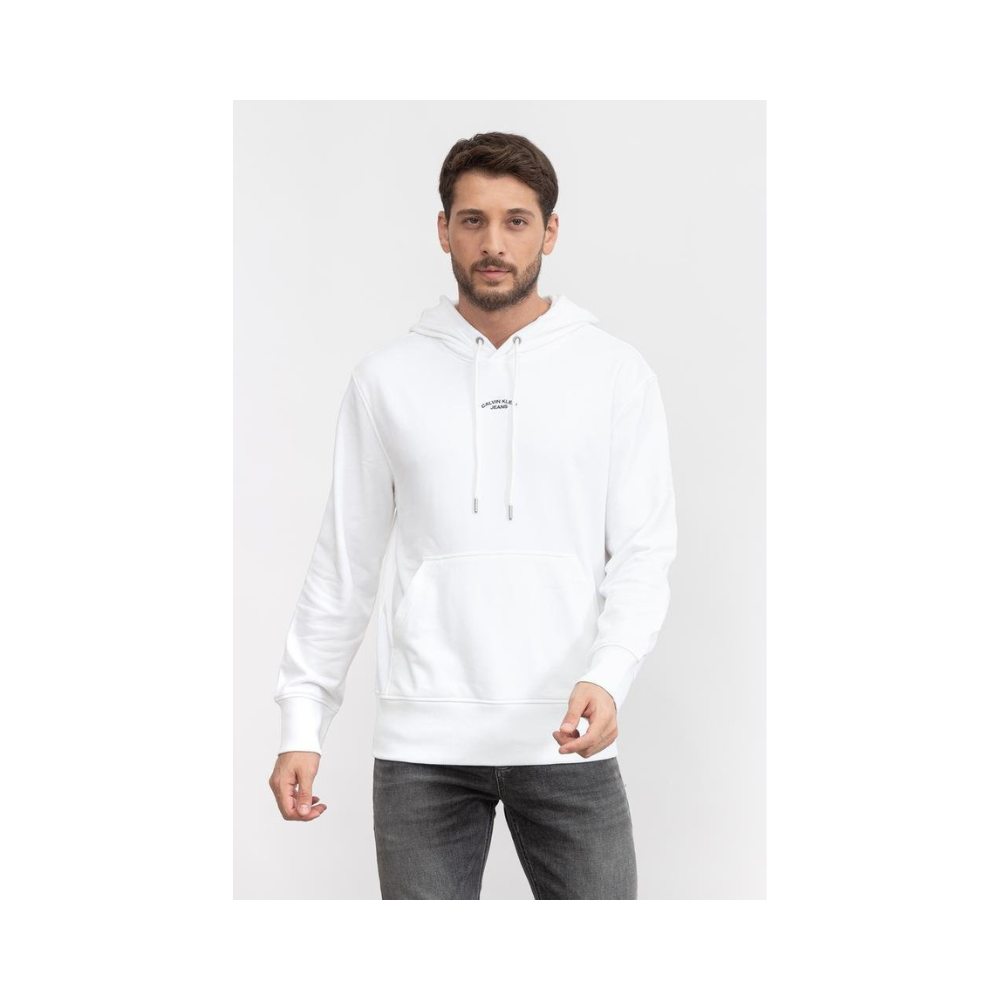 Calvin Klein Canvas Curve Graphic Hoodie J324228 White