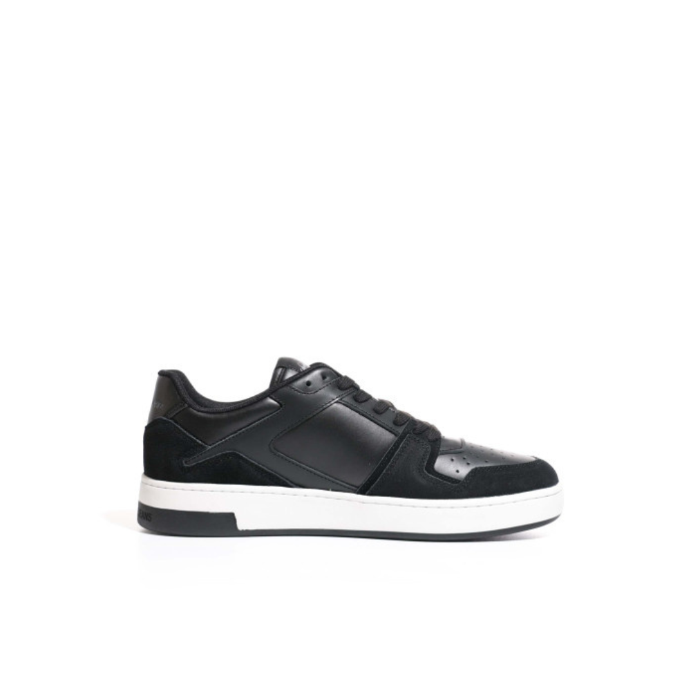Calvin Klein Ym007090 Mens Basket Laceup Sneakers Black & White