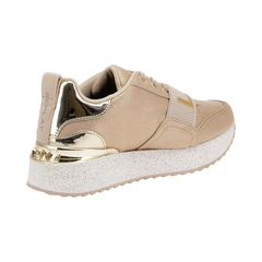 Replay Womens Penny Elastic 2 Sneakers Beige And White