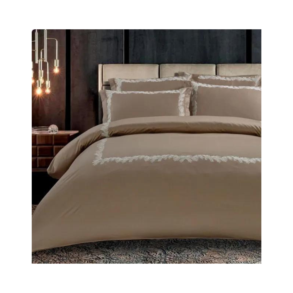 Egyptian Cotton Co T400 Liana Duvet Stone