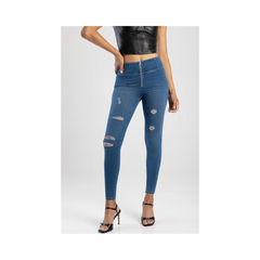 Sissyboy Omega Ryder Knit & Denim Combo W/ Rips Denim