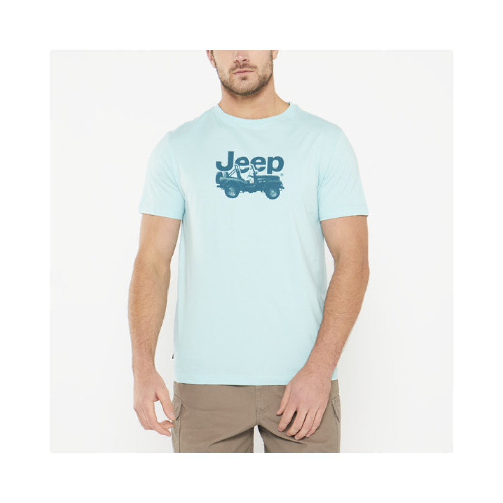 Jeep Jms23211 Mens Iconic Collection Tee Sea Glass