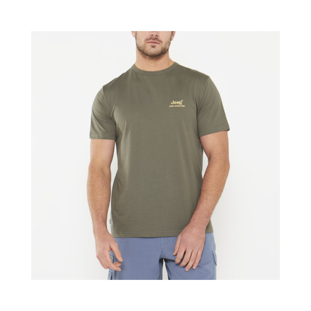 Jeep Jms23038 M Essential Organic Logo Tee Olive