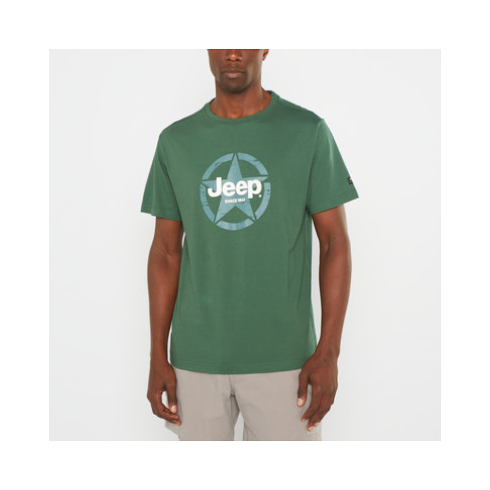 Jeep Jms23017 Mens Logo/Icon Strong Tee Green