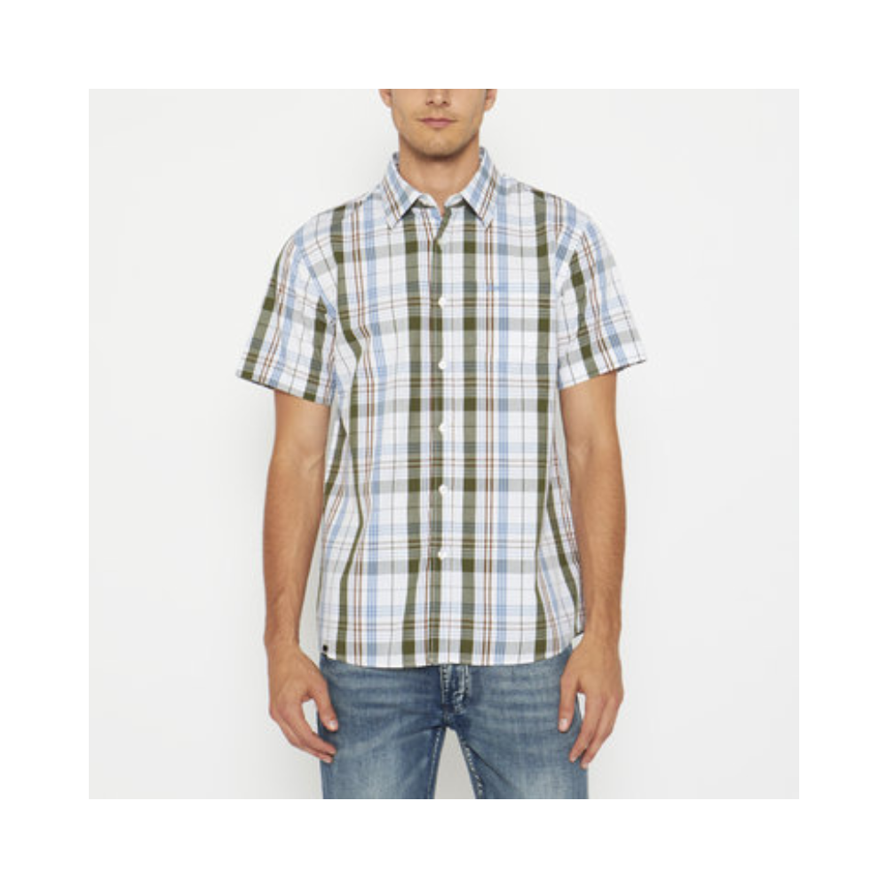 Jeep M Casual Checks Shirt Jms23100 Olive