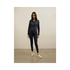 Polo Women Basic Ls Concealed Front Shirt Navy