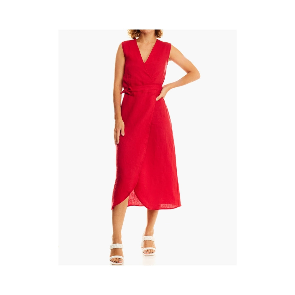 Polo Womens Kourtney Sl Wrap Dress 0037219 Red
