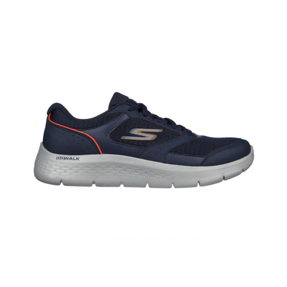 Skechers 216480 Mens Go Walk Flex Shoes Navy Orange