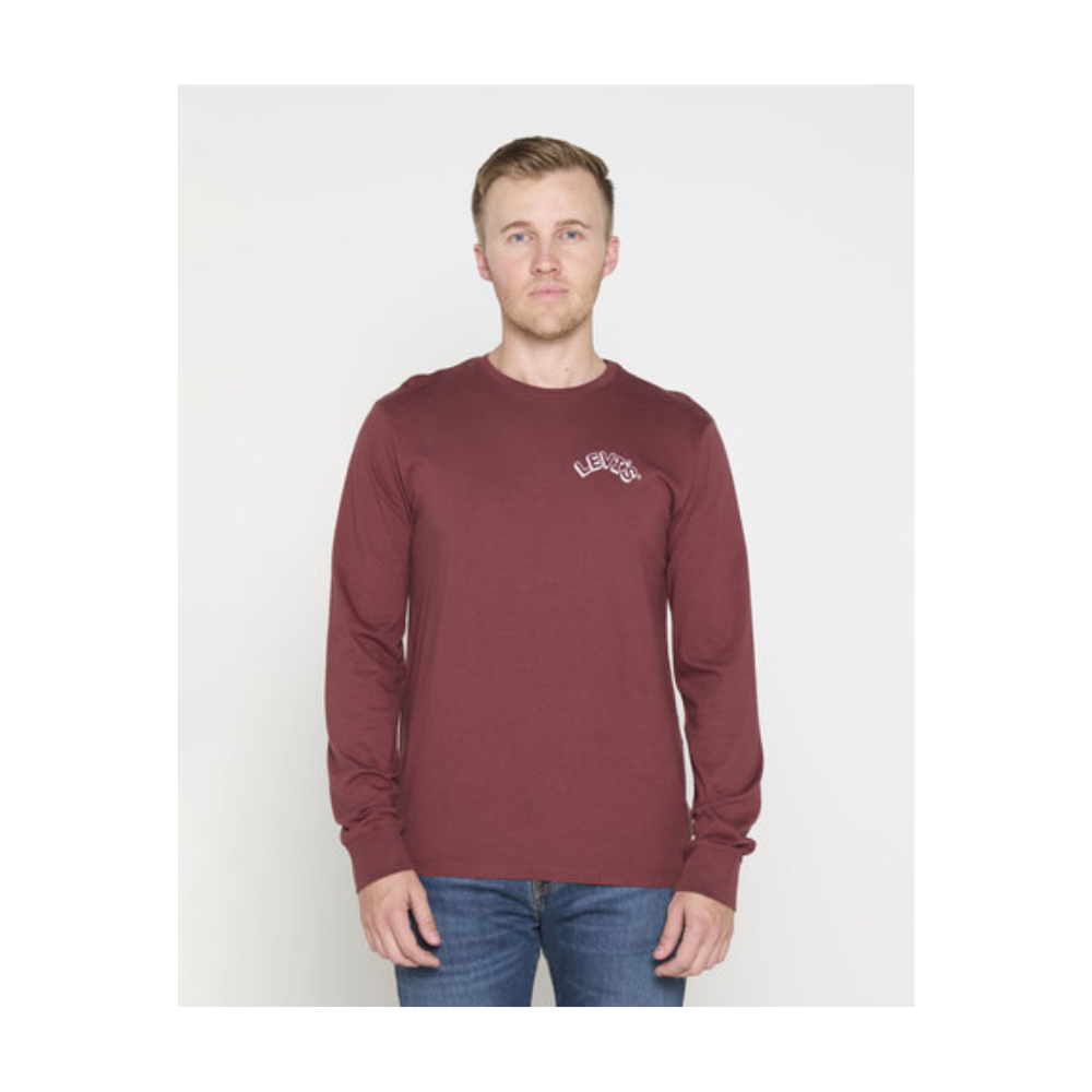 LeviS A9118-0004 Ls Graphic Tee  Maroon