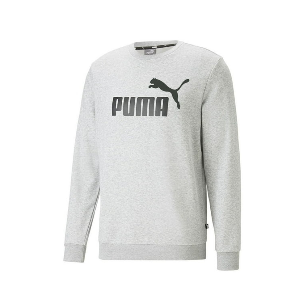 Puma Womens Ess Logo Crew Fl Top Light Grey