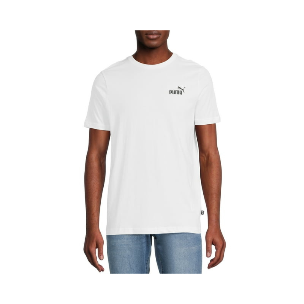 Puma Mens Ess Small Logo Tee White