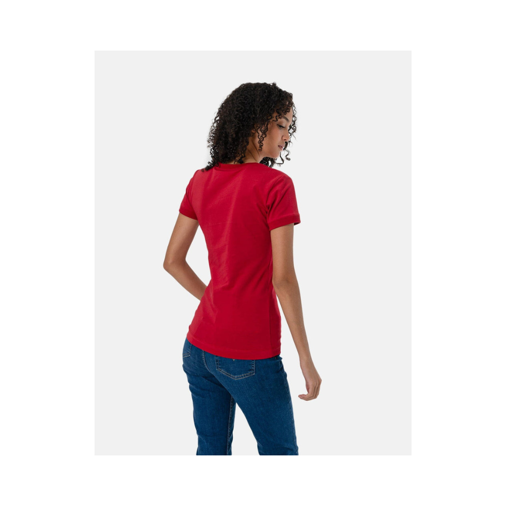 Guess C77004 Lds Ss Cn Star Triangle Tee  Red