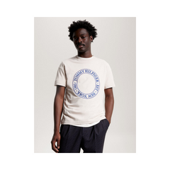 Tommy Hilfiger Mw33042 Msw Embroidery Roundel Tee Cream