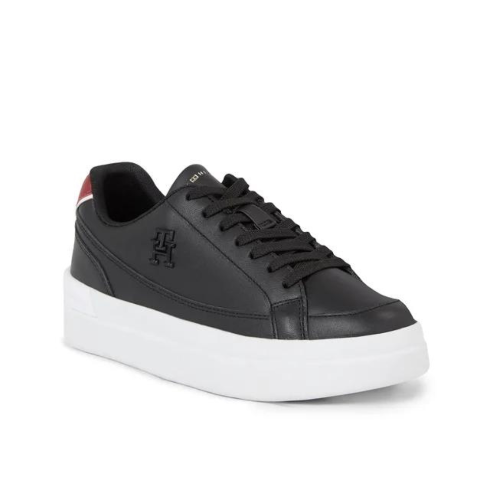 Tommy Hilfiger Fw07568 Ftw Th Elevated Court Sneaker Black