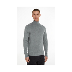 Calvin Klein Msw Merino Turtle Neck Grey