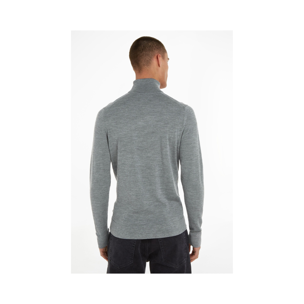 Calvin Klein Msw Merino Turtle Neck Grey