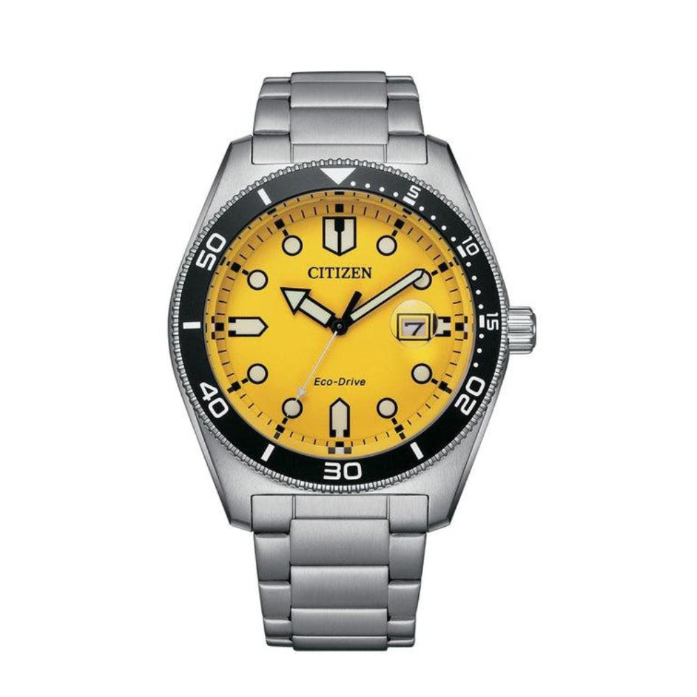 Citizen Gents Ss Yellow Eco Drive