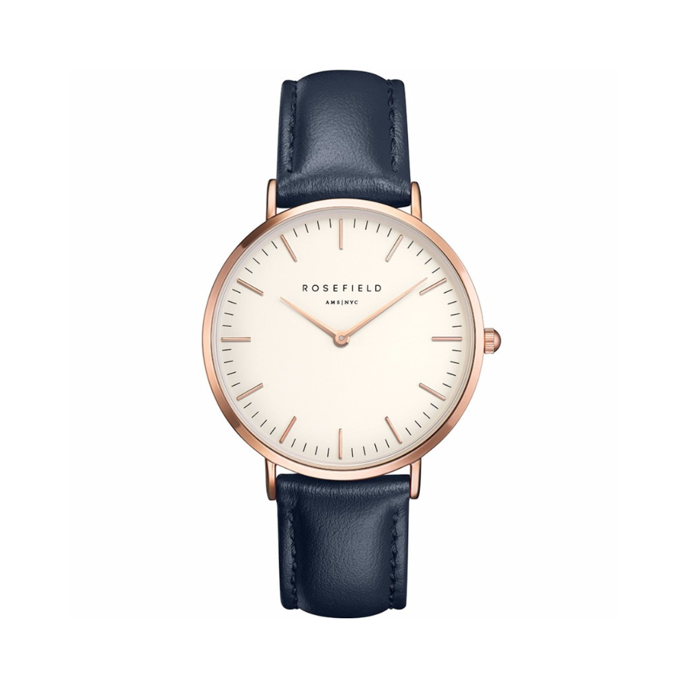 Rosefield  The Bowery 38Mm White/Black/Rose Gold