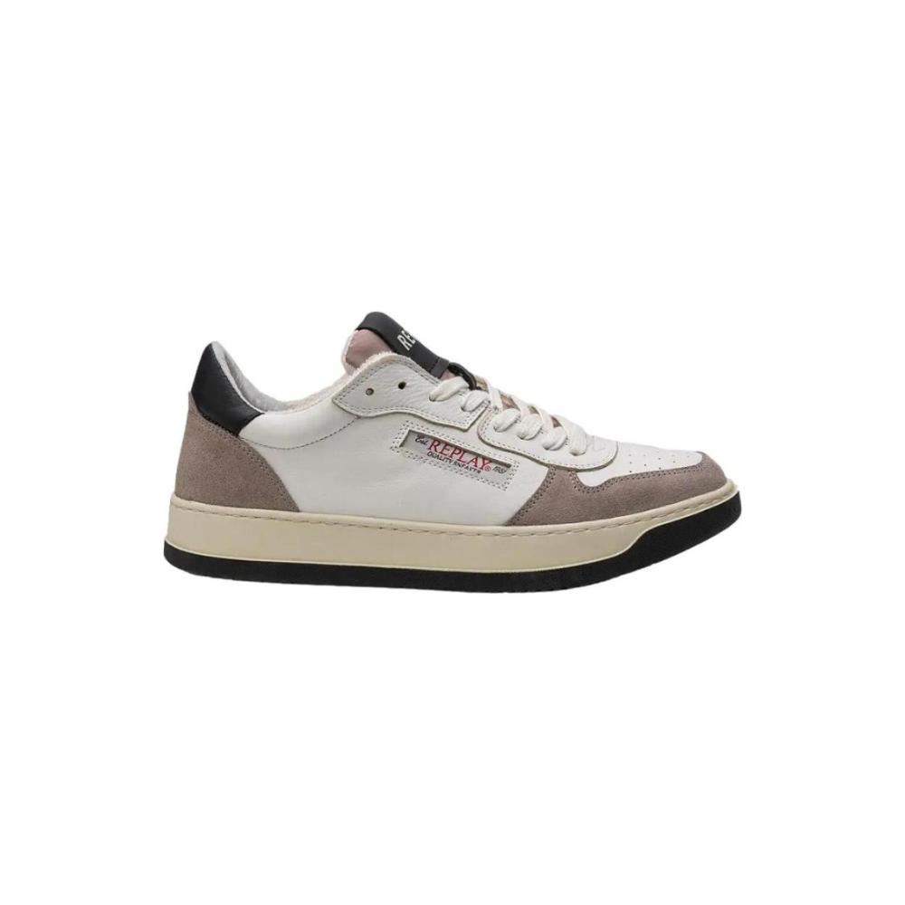 Replay Mens Reload Suede 2 Shoes Taupe & White