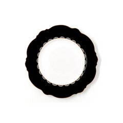 Jenna Clifford -7232 Black Rose Dinner Plate (Set Of 4)