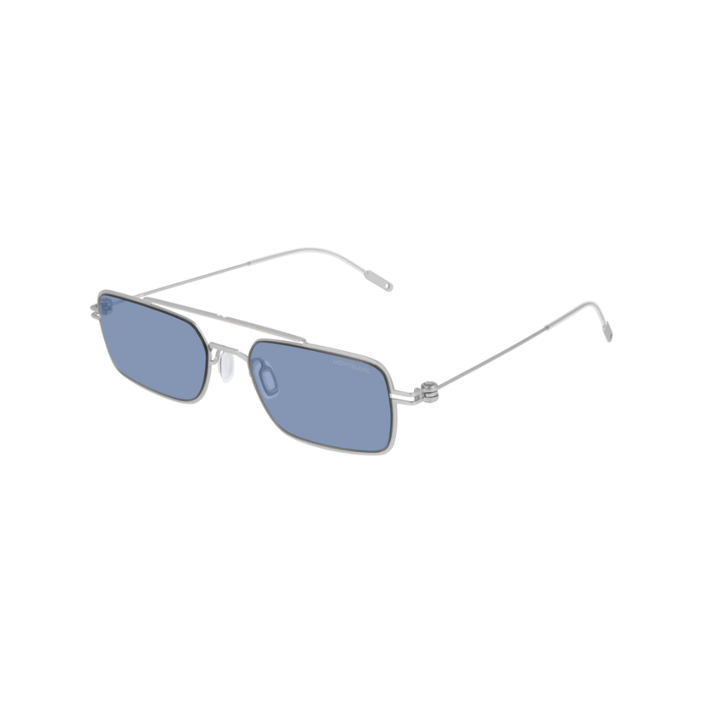 Montblanc Sunglass Man Silver Blue MB0051S-004