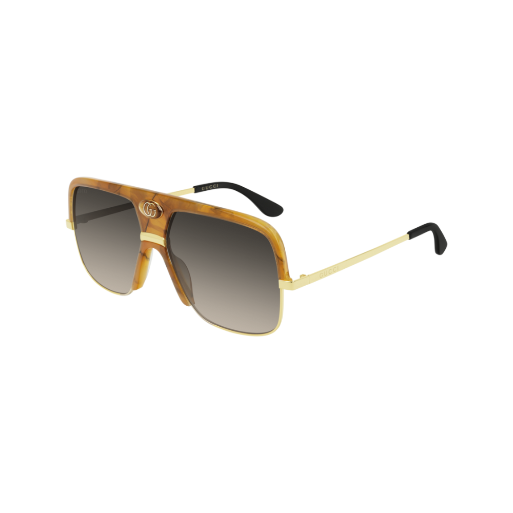 Gucci Sunglass Man Havana Gold Brown GG0478S-003