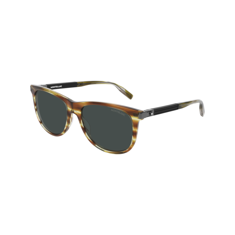 Montblanc Sunglass Man Havana Black Green MB0031S-009