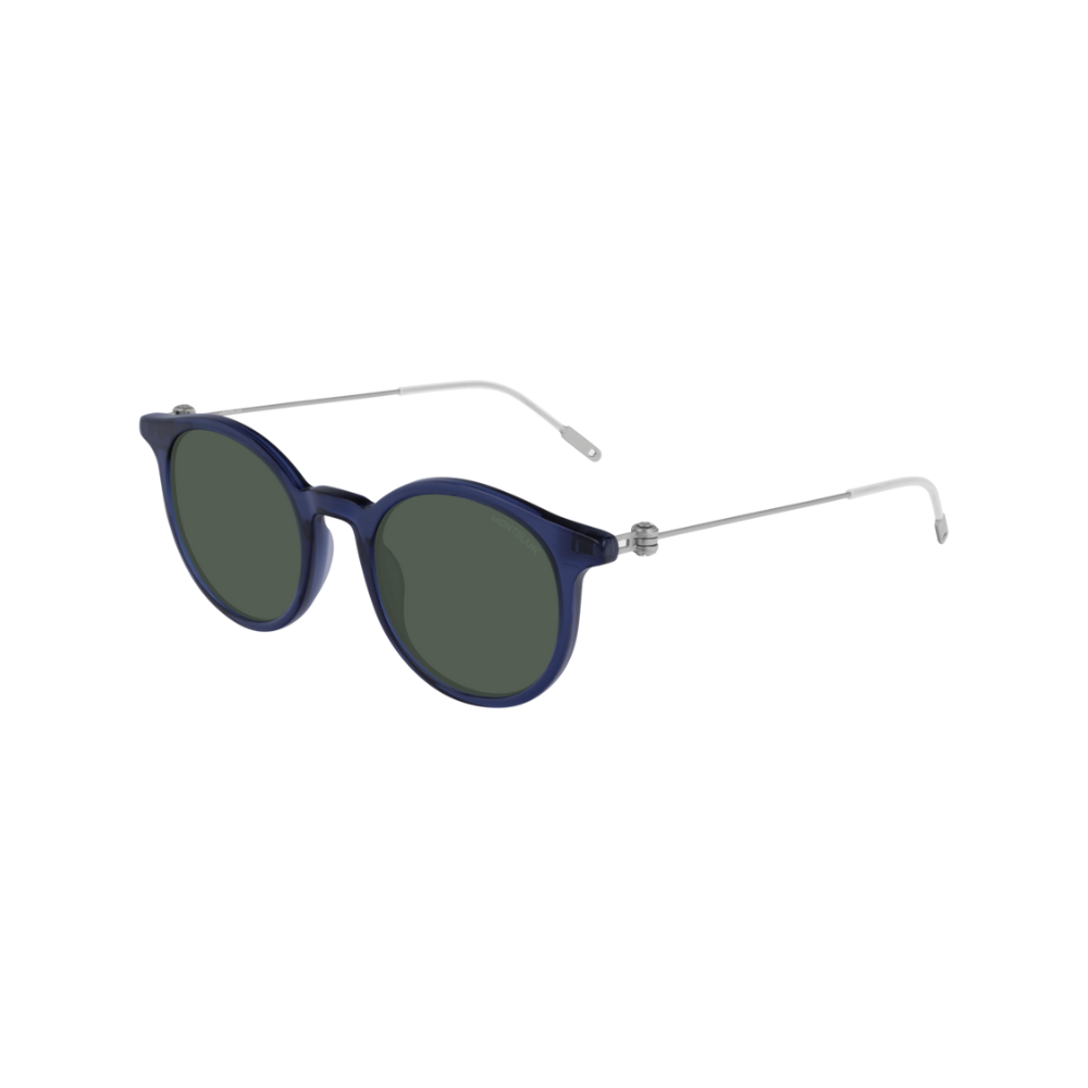 Montblanc Sunglass Man Blue Silver Green MB0004S-004