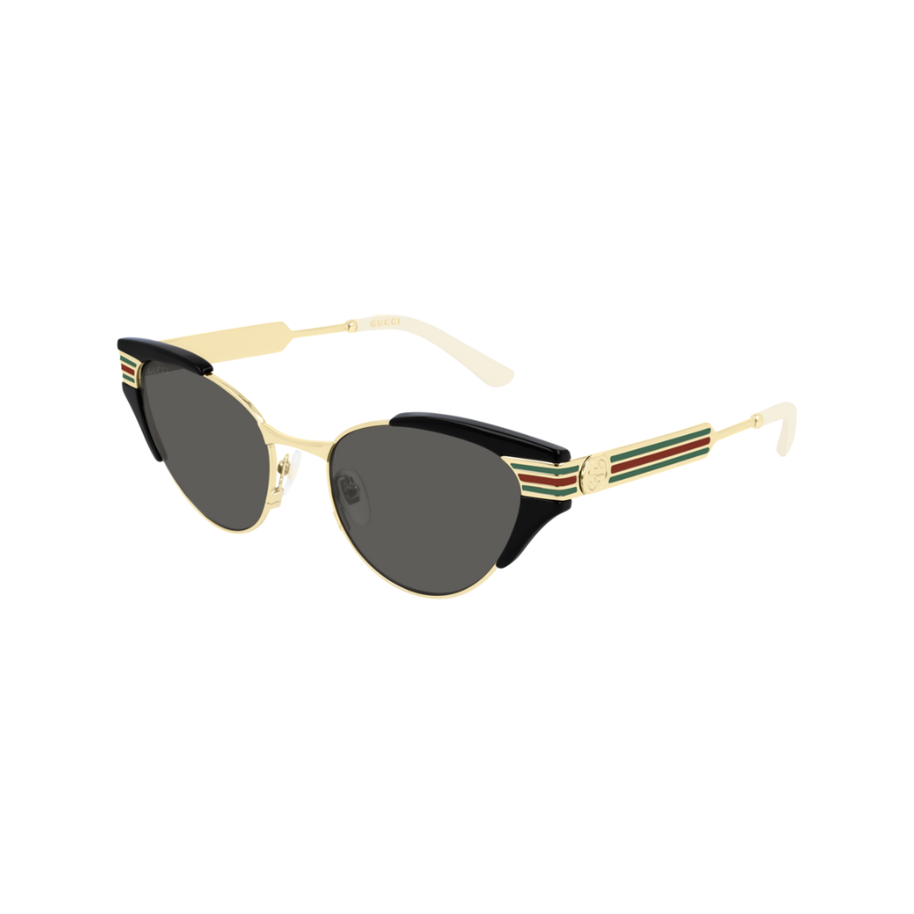 Gucci Sunglass Woman Black Gold Grey GG0522S-001