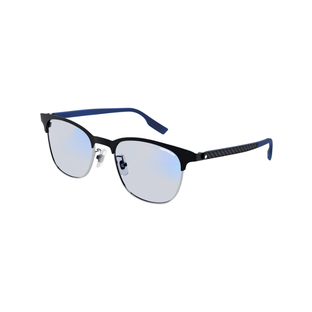 Montblanc Sunglass Man Black Blue Light Blue MB0183S-005