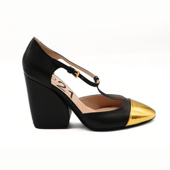 Nº21  23Icpxnv16012 Mary Jane High Heel Black/Gold