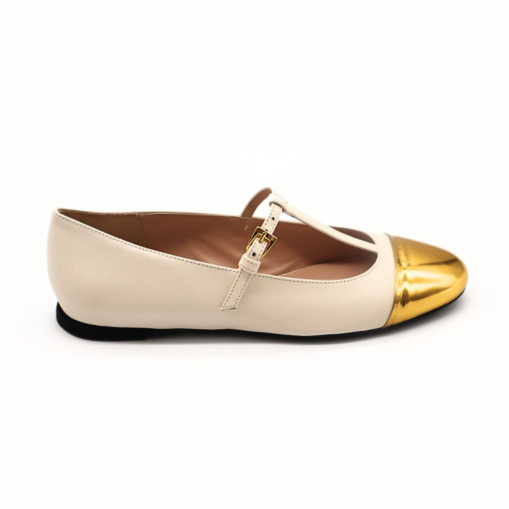 Nº21  23Icpxnv16010 Mary Jane Leather Ballerinas White