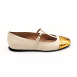 Nº21  23Icpxnv16010 Mary Jane Leather Ballerinas White