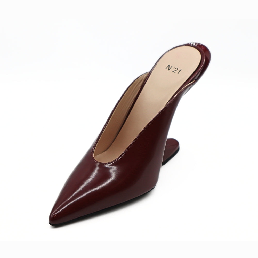 Nº21  23Icpxnv16002 Sculpted-Heel Slip On Leather  Red