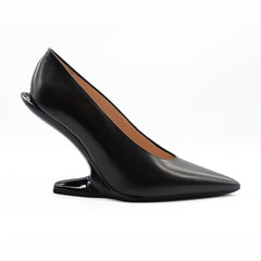 Nº21 23Icpxnv16001 Sculpted-Heel Leather Pumps Black