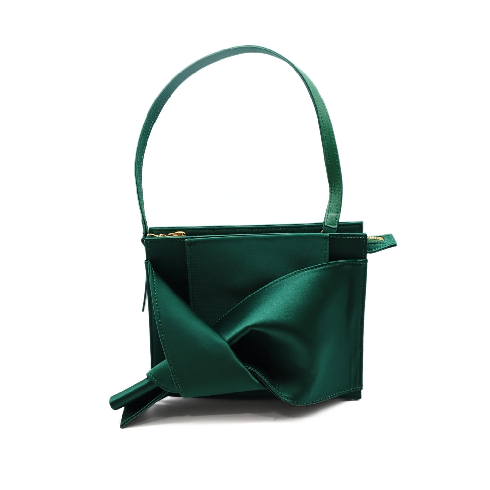 Nº21 23Ibp0962Rs01 Bow Bag Raso  Emerald