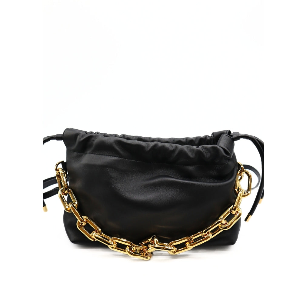 Nº21 23Ibp0964Np01 Eva Nappa Shoulder Strap+Chain Black